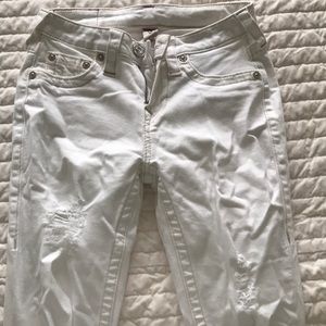 True Religion white ripped jeans! Never worn